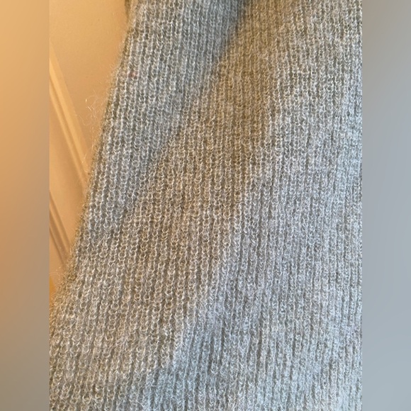 Ba&sh Mohair and Alpaca blend Lady Pullover Turtleneck Sweater Soft Green Size L - Picture 9 of 14